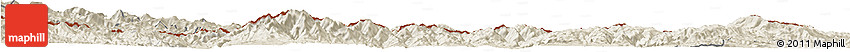 Shaded Relief Horizon Map of Kardzali