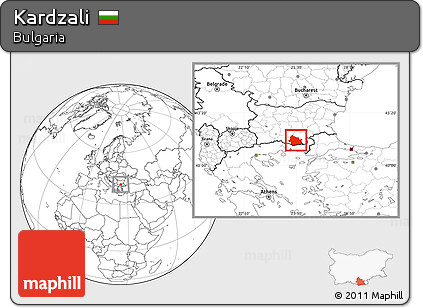Blank Location Map of Kardzali