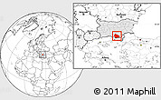 Blank Location Map of Kardzali, highlighted country