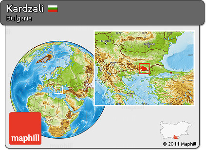 Physical Location Map of Kardzali