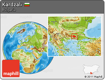 Physical Location Map of Kardzali