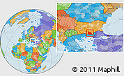 Political Location Map of Kardzali, within the entire country