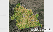 Satellite Map of Kardzali, darken, semi-desaturated