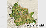 Satellite Map of Kardzali, shaded relief outside