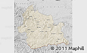 Shaded Relief Map of Kardzali, desaturated