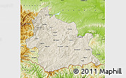 Shaded Relief Map of Kardzali, physical outside