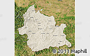 Shaded Relief Map of Kardzali, satellite outside