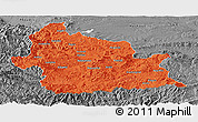 Political Panoramic Map of Kardzali, desaturated