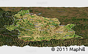 Satellite Panoramic Map of Kardzali, darken