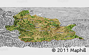 Satellite Panoramic Map of Kardzali, lighten, desaturated