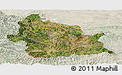 Satellite Panoramic Map of Kardzali, lighten