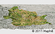 Satellite Panoramic Map of Kardzali, lighten, semi-desaturated