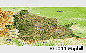 Satellite Panoramic Map of Kardzali, physical outside