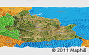 Satellite Panoramic Map of Kardzali, political outside