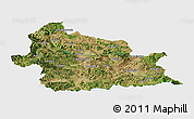 Satellite Panoramic Map of Kardzali, single color outside