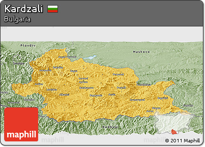 Savanna Style Panoramic Map of Kardzali