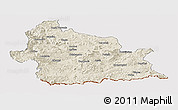 Shaded Relief Panoramic Map of Kardzali, cropped outside