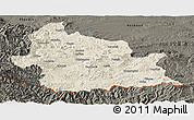 Shaded Relief Panoramic Map of Kardzali, darken