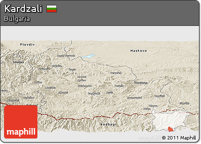 Shaded Relief Panoramic Map of Kardzali