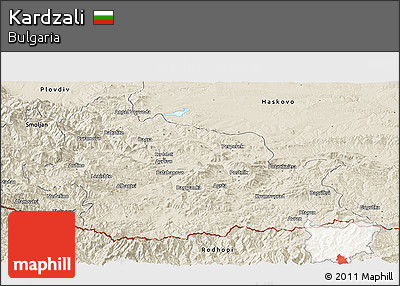 Shaded Relief Panoramic Map of Kardzali