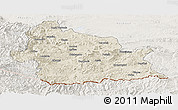Shaded Relief Panoramic Map of Kardzali, lighten