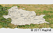 Shaded Relief Panoramic Map of Kardzali, satellite outside