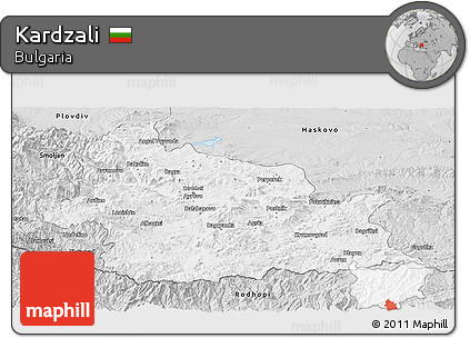 Silver Style Panoramic Map of Kardzali