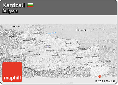 Silver Style Panoramic Map of Kardzali
