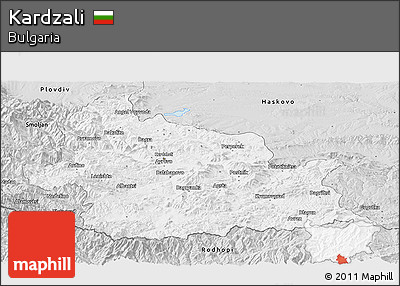 Silver Style Panoramic Map of Kardzali