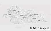 Silver Style Panoramic Map of Kardzali, single color outside