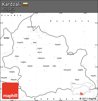 Blank Simple Map of Kardzali