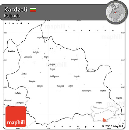 Blank Simple Map of Kardzali