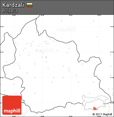 Blank Simple Map of Kardzali, no labels