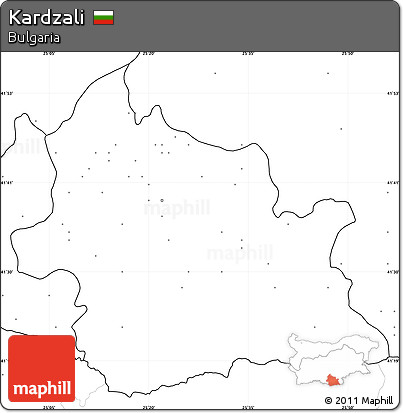 Blank Simple Map of Kardzali, no labels