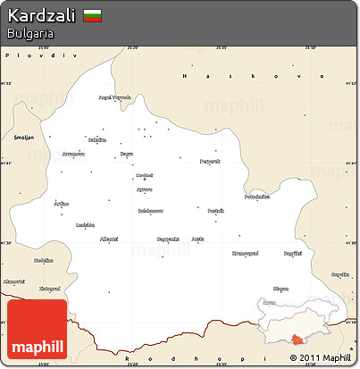 Classic Style Simple Map of Kardzali