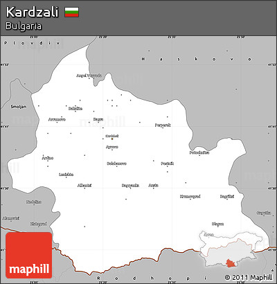 Gray Simple Map of Kardzali