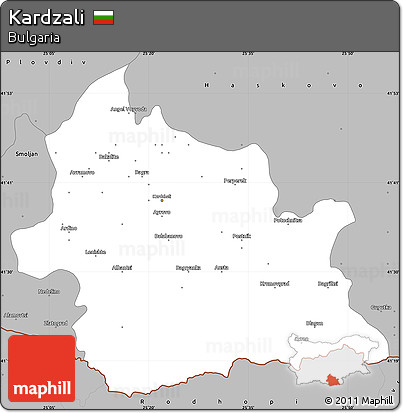 Gray Simple Map of Kardzali