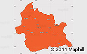 Political Simple Map of Kardzali, cropped outside