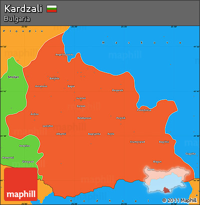 Political Simple Map of Kardzali