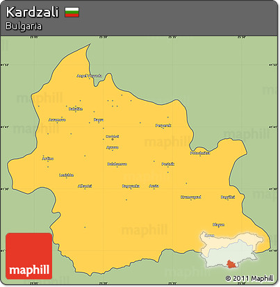 Savanna Style Simple Map of Kardzali, cropped outside