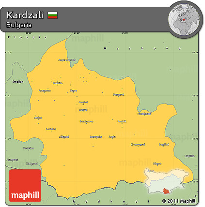 Savanna Style Simple Map of Kardzali