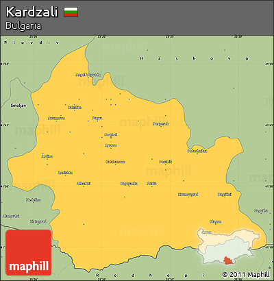 Savanna Style Simple Map of Kardzali