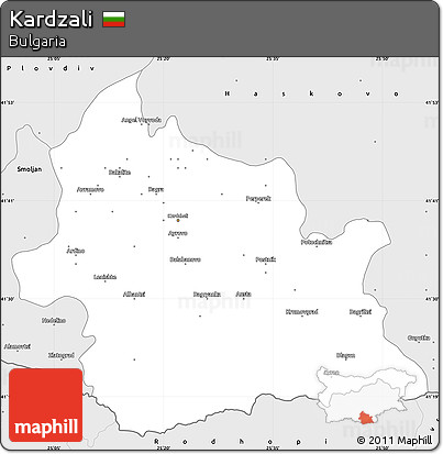 Silver Style Simple Map of Kardzali