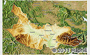 Physical 3D Map of Kjustendil, satellite outside