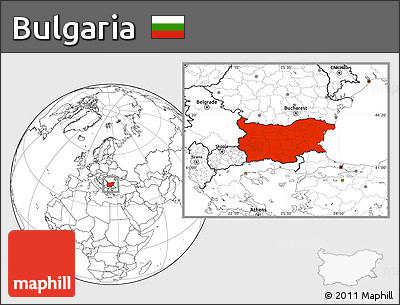 Blank Location Map of Bulgaria