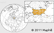 Political Location Map of Bulgaria, blank outside