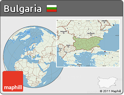 Savanna Style Location Map of Bulgaria, lighten, land only
