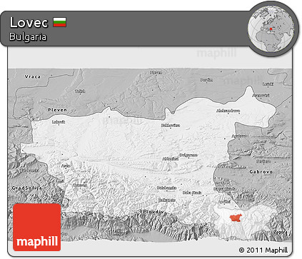 Gray 3D Map of Lovec