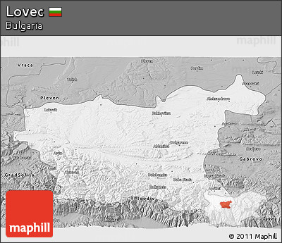 Gray 3D Map of Lovec