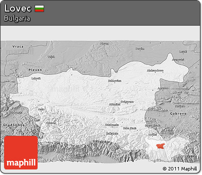 Gray 3D Map of Lovec